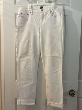 GAP White Classic Straight Jeans